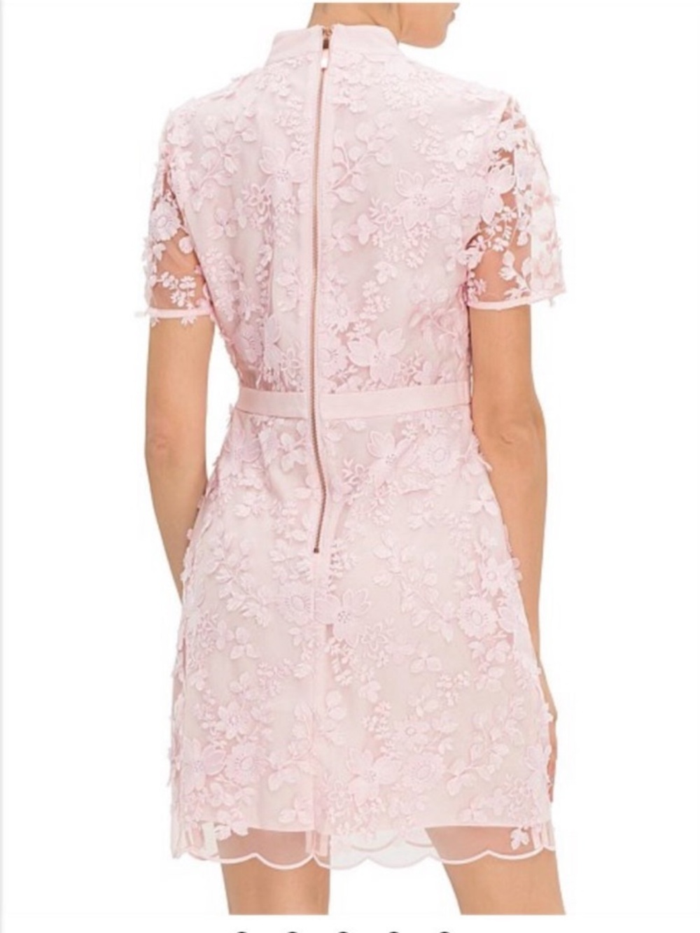 Ted Baker London Blush Pink Lace Mini Dress Ted Baker size =2 - Picture 2 of 9